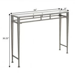Gold Coast Julia 42 in. antique Silver Standard Rectangular Glass Top Hall Console Table with Metal Frame by Convenience Concepts 10 Gold Coast Julia 42 in. antique Silver Standard Rectangular Glass Top Hall Console Table with Metal Frame by Convenience Concepts -Cheap Convenience Concepts Store antique silver convenience concepts console tables u10 158 c3 1000