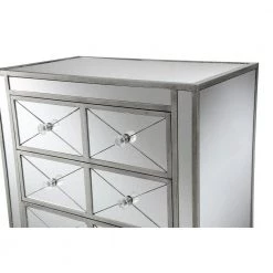 Gold Coast BettyB 23.75 in. W x 27 in. H Antique Silver Rectangular Glass End Table with Drawers by Convenience Concepts -Cheap Convenience Concepts Store antique silver convenience concepts end side tables u12 248 4f 1000