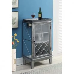 Gold Coast Antique Silver/Mirror Wine Storage Serving Bar with Cabinet and Lock by Convenience Concepts 16 Gold Coast Antique Silver/Mirror Wine Storage Serving Bar with Cabinet and Lock by Convenience Concepts -Cheap Convenience Concepts Store antique silver mirror convenience concepts bar cabinets u12 182 31 1000
