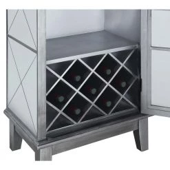 Gold Coast Antique Silver/Mirror Wine Storage Serving Bar with Cabinet and Lock by Convenience Concepts 12 Gold Coast Antique Silver/Mirror Wine Storage Serving Bar with Cabinet and Lock by Convenience Concepts -Cheap Convenience Concepts Store antique silver mirror convenience concepts bar cabinets u12 182 77 1000