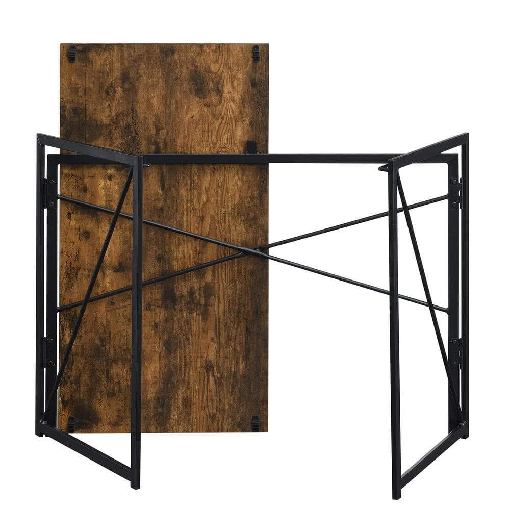 Xtra 39.5 in. Rectangle Barndoor and Black Particle Board Writing Desk with Folding Frame by Convenience Concepts 5 Xtra 39.5 in. Rectangle Barndoor and Black Particle Board Writing Desk with Folding Frame by Convenience Concepts - Image 3