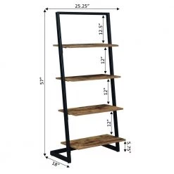 Graystone 57 in. Barnwood/Black Particle Board 4 Shelf Ladder Bookcase with Metal Frame by Convenience Concepts 10 Graystone 57 in. Barnwood/Black Particle Board 4 Shelf Ladder Bookcase with Metal Frame by Convenience Concepts -Cheap Convenience Concepts Store barnwood black convenience concepts bookcases bookshelves r4 0672 4f 1000