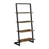 Graystone 57 in. Barnwood/Black Particle Board 4 Shelf Ladder Bookcase with Metal Frame by Convenience Concepts 2 Graystone 57 in. Barnwood/Black Particle Board 4 Shelf Ladder Bookcase with Metal Frame by Convenience Concepts -Cheap Convenience Concepts Store barnwood black convenience concepts bookcases bookshelves r4 0672 64 1000