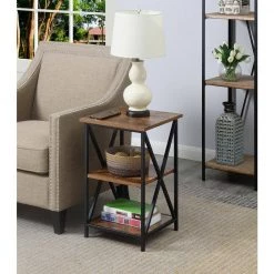 Tucson 24.25 in. Barnwood and Black Tall 3-Tier End Table by Convenience Concepts 15 Tucson 24.25 in. Barnwood and Black Tall 3-Tier End Table by Convenience Concepts -Cheap Convenience Concepts Store barnwood black convenience concepts end side tables r4 0456 1f 1000