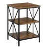 Tucson Starburst 15.75 in. Barnwood/Black Standard Square Particle Board Top End Table with Shelves by Convenience Concepts 1 Tucson Starburst 15.75 in. Barnwood/Black Standard Square Particle Board Top End Table with Shelves by Convenience Concepts -Cheap Convenience Concepts Store barnwood black convenience concepts end side tables s25 147 64 1000