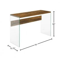 SoHo 44 in. Barnwood 30 in. Rectangle Particle Board Console Table/Desk with Glass Sides by Convenience Concepts 13 SoHo 44 in. Barnwood 30 in. Rectangle Particle Board Console Table/Desk with Glass Sides by Convenience Concepts -Cheap Convenience Concepts Store barnwood convenience concepts console tables r4 0642 40 1000