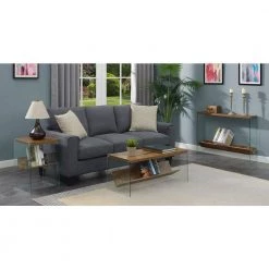 SoHo 44 in. Barnwood 30 in. Rectangle Particle Board Console Table/Desk with Glass Sides by Convenience Concepts 18 SoHo 44 in. Barnwood 30 in. Rectangle Particle Board Console Table/Desk with Glass Sides by Convenience Concepts -Cheap Convenience Concepts Store barnwood convenience concepts console tables r4 0642 d4 1000