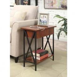 Tuscon Black and Cherry Flip Top End Table by Convenience Concepts 11 Tuscon Black and Cherry Flip Top End Table by Convenience Concepts -Cheap Convenience Concepts Store black and cherry convenience concepts end side tables 161859 31 1000