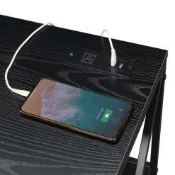 Tucson 36 in. Rectangle Black/Black Particle Board 1 Drawer Writing Desk with Charging Station by Convenience Concepts 15 Tucson 36 in. Rectangle Black/Black Particle Board 1 Drawer Writing Desk with Charging Station by Convenience Concepts -Cheap Convenience Concepts Store black black convenience concepts writing desks r4 0628 1f 1000