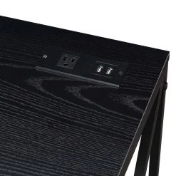 Tucson 36 in. Rectangle Black/Black Particle Board 1 Drawer Writing Desk with Charging Station by Convenience Concepts 14 Tucson 36 in. Rectangle Black/Black Particle Board 1 Drawer Writing Desk with Charging Station by Convenience Concepts -Cheap Convenience Concepts Store black black convenience concepts writing desks r4 0628 4f 1000