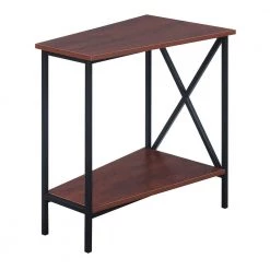 Tucson Cherry and Black Wedge End Table by Convenience Concepts