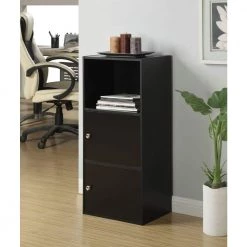Designs2go Black Storage Cabinet by Convenience Concepts -Cheap Convenience Concepts Store black convenience concepts accent cabinets 151187 1d 1000