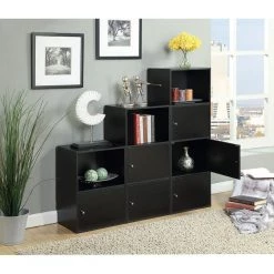 Designs2go Black Storage Cabinet by Convenience Concepts -Cheap Convenience Concepts Store black convenience concepts accent cabinets 151187 77 1000