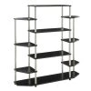 Designs2Go 52.5 in. Black Particle Board 10 Shelf Accent Bookcase by Convenience Concepts -Cheap Convenience Concepts Store black convenience concepts bookcases bookshelves 131201 64 1000