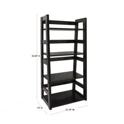 44.25 in. Black Wood 4-shelf Etagere Bookcase with Open Back by Convenience Concepts 11 44.25 in. Black Wood 4-shelf Etagere Bookcase with Open Back by Convenience Concepts -Cheap Convenience Concepts Store black convenience concepts bookcases bookshelves 131410 40 1000