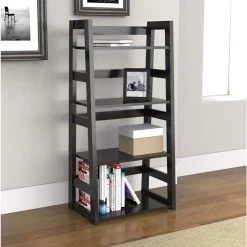 44.25 in. Black Wood 4-shelf Etagere Bookcase with Open Back by Convenience Concepts 12 44.25 in. Black Wood 4-shelf Etagere Bookcase with Open Back by Convenience Concepts -Cheap Convenience Concepts Store black convenience concepts bookcases bookshelves 131410 a0 1000