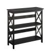 Oxford Black 3 Tier Bookcase by Convenience Concepts -Cheap Convenience Concepts Store black convenience concepts bookcases bookshelves 203030 64 1000