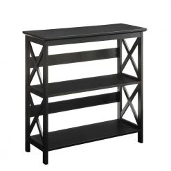 Oxford Black 3 Tier Bookcase by Convenience Concepts