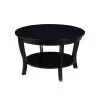 American Heritage 30 in. Black Medium Round Wood Coffee Table with Shelf by Convenience Concepts 2 American Heritage 30 in. Black Medium Round Wood Coffee Table with Shelf by Convenience Concepts -Cheap Convenience Concepts Store black convenience concepts coffee tables r6 360 64 1000