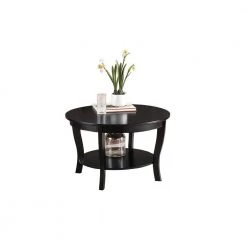 American Heritage 30 in. Black Medium Round Wood Coffee Table with Shelf by Convenience Concepts 14 American Heritage 30 in. Black Medium Round Wood Coffee Table with Shelf by Convenience Concepts -Cheap Convenience Concepts Store black convenience concepts coffee tables r6 360 c3 1000