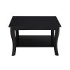 American Heritage Black 24 in.(H) Square Wood End Table with Two Tiers by Convenience Concepts 2 American Heritage Black 24 in.(H) Square Wood End Table with Two Tiers by Convenience Concepts -Cheap Convenience Concepts Store black convenience concepts coffee tables r6 382 64 1000