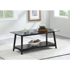 Alpine 44 in. Black Large Rectangle Wood Coffee Table with Shelf by Convenience Concepts 15 Alpine 44 in. Black Large Rectangle Wood Coffee Table with Shelf by Convenience Concepts -Cheap Convenience Concepts Store black convenience concepts coffee tables v2 127 1f 1000