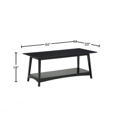 Alpine 44 in. Black Large Rectangle Wood Coffee Table with Shelf by Convenience Concepts 12 Alpine 44 in. Black Large Rectangle Wood Coffee Table with Shelf by Convenience Concepts -Cheap Convenience Concepts Store black convenience concepts coffee tables v2 127 40 1000
