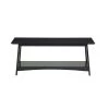 Alpine 44 in. Black Large Rectangle Wood Coffee Table with Shelf by Convenience Concepts