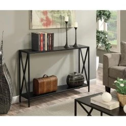 Tucson 48 in. Black Rectangle Wood Console Table with Shelves by Convenience Concepts 7 Tucson 48 in. Black Rectangle Wood Console Table with Shelves by Convenience Concepts -Cheap Convenience Concepts Store black convenience concepts console tables 161899bl 31 1000
