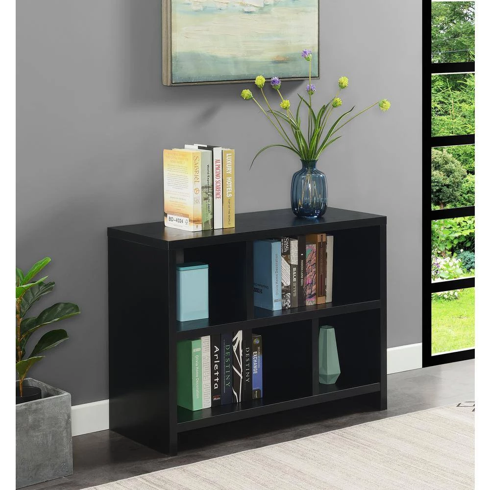 Northfield 38 in. Black 28 in. Rectangle Wood Console Table with Wood Frame and Shelves by Convenience Concepts 7 Northfield 38 in. Black 28 in. Rectangle Wood Console Table with Wood Frame and Shelves by Convenience Concepts - Image 5