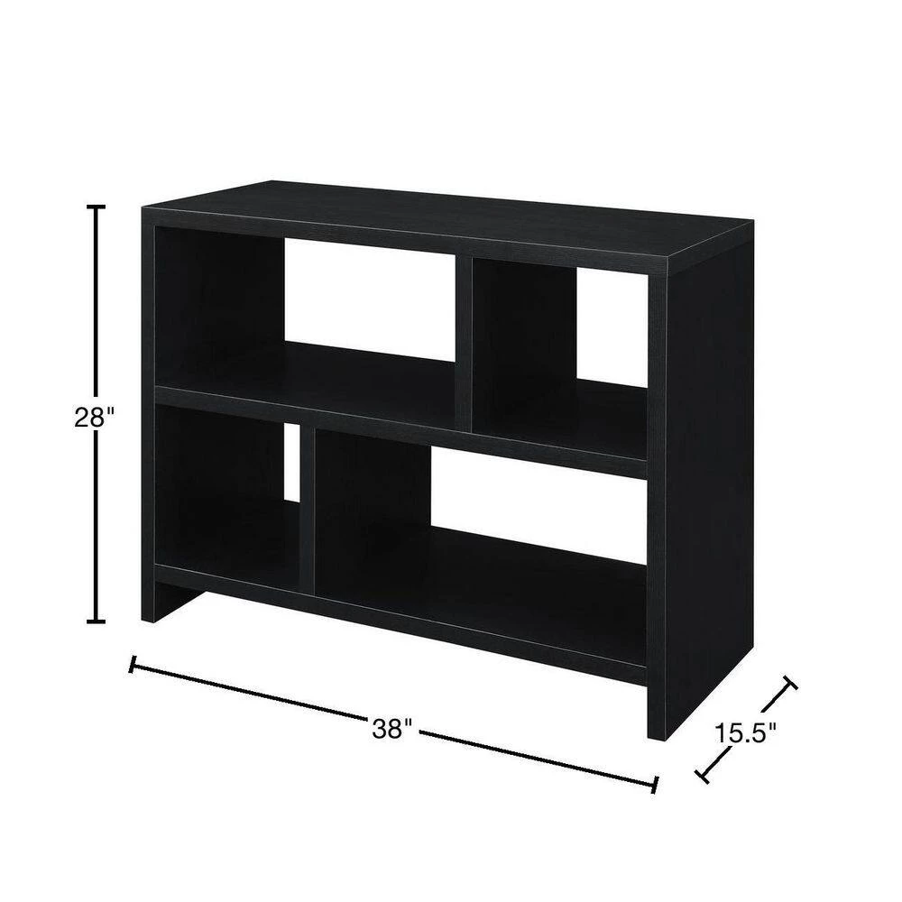 Northfield 38 in. Black 28 in. Rectangle Wood Console Table with Wood Frame and Shelves by Convenience Concepts 5 Northfield 38 in. Black 28 in. Rectangle Wood Console Table with Wood Frame and Shelves by Convenience Concepts - Image 3