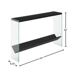SoHo V 42 in. Black 30 in. H Rectangle Particle Board Console Table with-Shelf by Convenience Concepts -Cheap Convenience Concepts Store black convenience concepts console tables r4 0644 40 1000