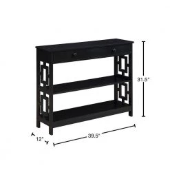 Town Square 39.5 in. Black 31.5 in. Rectangular Wood Console Table with 2-Shelves by Convenience Concepts 10 Town Square 39.5 in. Black 31.5 in. Rectangular Wood Console Table with 2-Shelves by Convenience Concepts -Cheap Convenience Concepts Store black convenience concepts console tables s20 419 40 1000