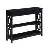 Town Square 39.5 in. Black 31.5 in. Rectangular Wood Console Table with 2-Shelves by Convenience Concepts 2 Town Square 39.5 in. Black 31.5 in. Rectangular Wood Console Table with 2-Shelves by Convenience Concepts -Cheap Convenience Concepts Store black convenience concepts console tables s20 419 64 1000