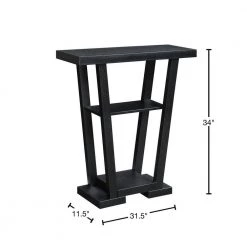 Newport 32 in. Black Standard Rectangle Console Table with Storage by Convenience Concepts 8 Newport 32 in. Black Standard Rectangle Console Table with Storage by Convenience Concepts -Cheap Convenience Concepts Store black convenience concepts console tables u14 138 40 1000