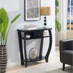 Newport 36 in. Black Standard Rectangle Wood Console Table with Drawers by Convenience Concepts 15 Newport 36 in. Black Standard Rectangle Wood Console Table with Drawers by Convenience Concepts -Cheap Convenience Concepts Store black convenience concepts console tables u14 189 31 1000