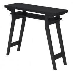 Newport Lynda 36 in. Black Standard Height Rectangular MDF Top Console Table with Shelf by Convenience Concepts