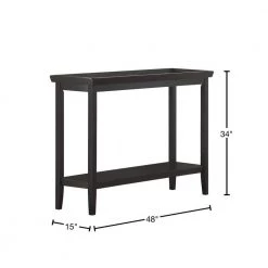 48 in. Black Standard Rectangle Wood Console Table with Storage by Convenience Concepts -Cheap Convenience Concepts Store black convenience concepts console tables v2 117 40 1000