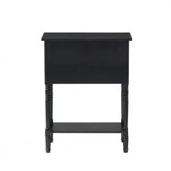 Kendra 23.75 in. Black Standard Rectangle Wood Console Table with 3 Drawers and Shelf by Convenience Concepts -Cheap Convenience Concepts Store black convenience concepts console tables v2 132 66 1000