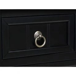 Kendra 23.75 in. Black Standard Rectangle Wood Console Table with 3 Drawers and Shelf by Convenience Concepts -Cheap Convenience Concepts Store black convenience concepts console tables v2 132 c3 1000