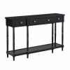 Cheyenne 52 in. Black Standard Rectangle Wood Console Table with 3 Drawers and Shelf by Convenience Concepts -Cheap Convenience Concepts Store black convenience concepts console tables v2 152 64 1000