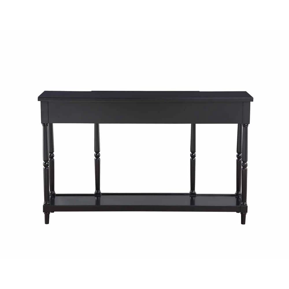 Cheyenne 52 in. Black Standard Rectangle Wood Console Table with 3 Drawers and Shelf by Convenience Concepts 5 Cheyenne 52 in. Black Standard Rectangle Wood Console Table with 3 Drawers and Shelf by Convenience Concepts - Image 3