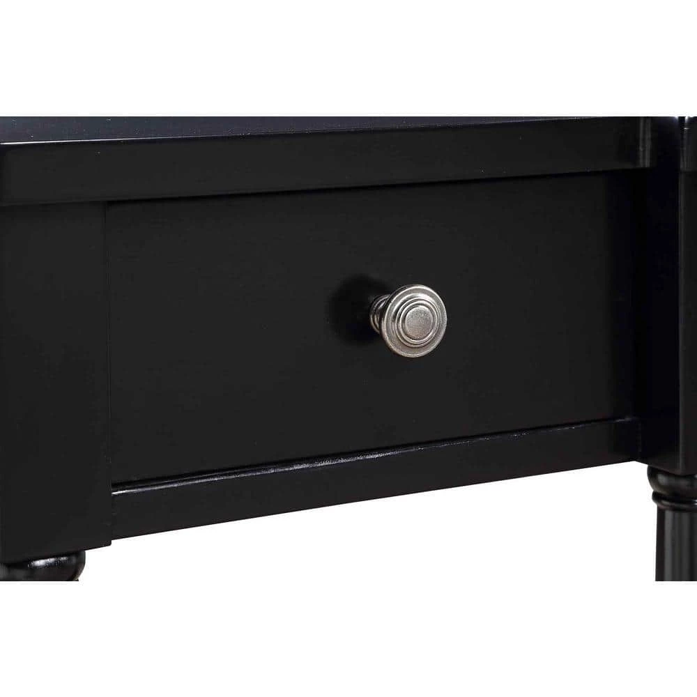 Cheyenne 52 in. Black Standard Rectangle Wood Console Table with 3 Drawers and Shelf by Convenience Concepts 7 Cheyenne 52 in. Black Standard Rectangle Wood Console Table with 3 Drawers and Shelf by Convenience Concepts - Image 5