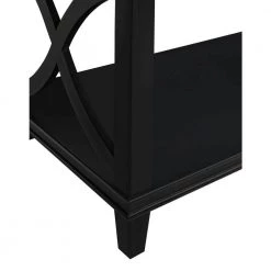 Florence 42 in. Black Standard Rectangle Wood Console Table with Shelves by Convenience Concepts -Cheap Convenience Concepts Store black convenience concepts console tables v2 192 c3 1000