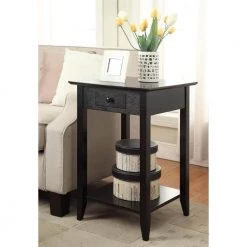 American Heritage Black End Table by Convenience Concepts -Cheap Convenience Concepts Store black convenience concepts end side tables 7103049 bl 31 1000