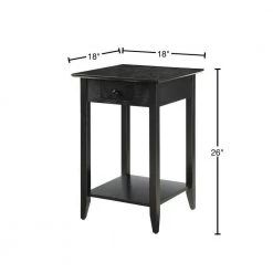 American Heritage Black End Table by Convenience Concepts -Cheap Convenience Concepts Store black convenience concepts end side tables 7103049 bl 40 1000