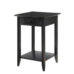 American Heritage Black End Table by Convenience Concepts