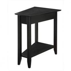 American Heritage Black Wedge End Table by Convenience Concepts