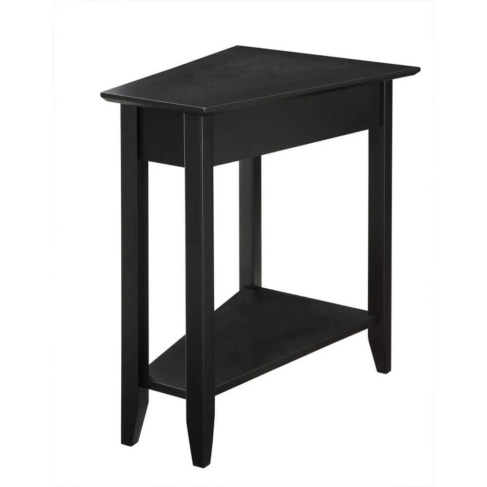 American Heritage Black Wedge End Table by Convenience Concepts 3 American Heritage Black Wedge End Table by Convenience Concepts