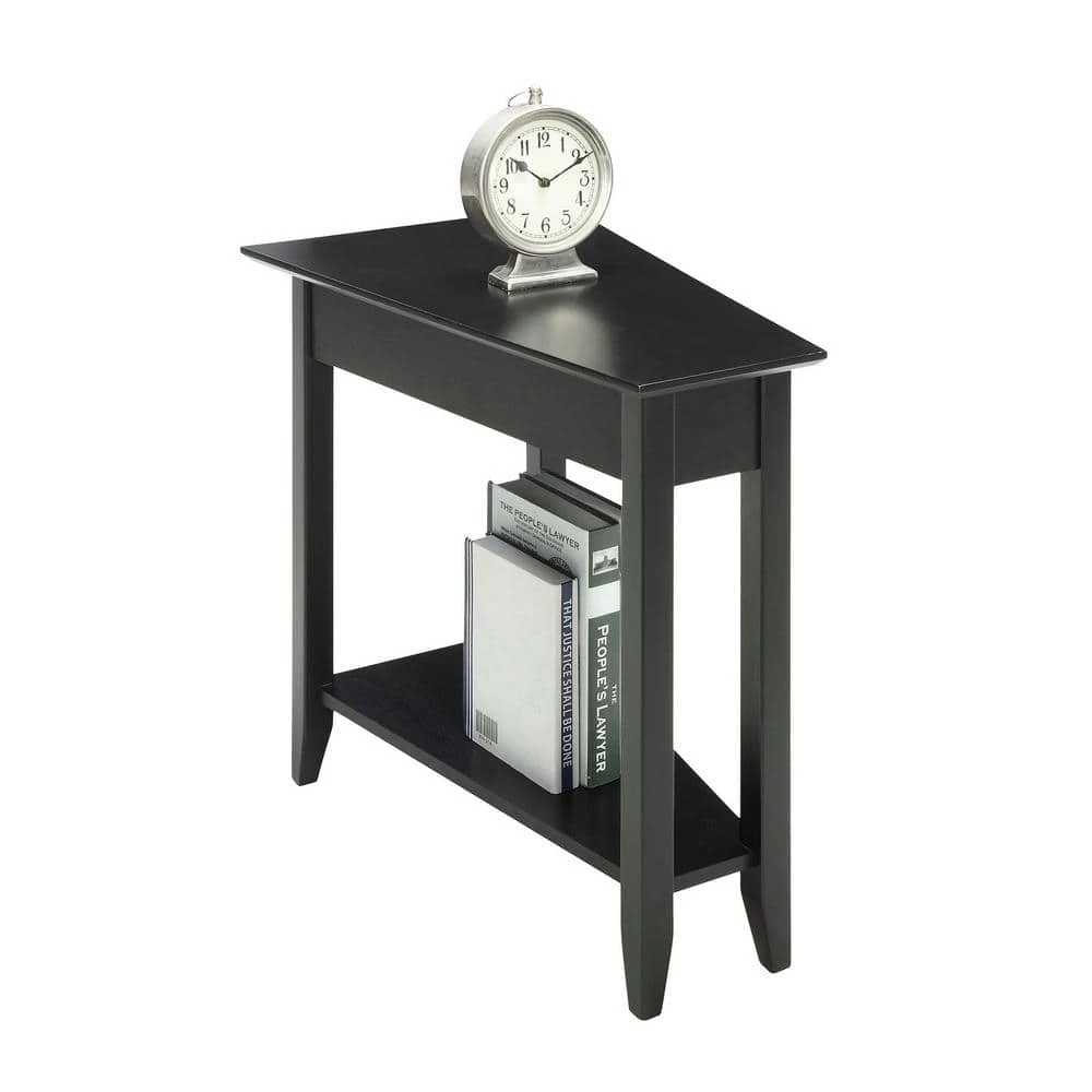 American Heritage Black Wedge End Table by Convenience Concepts 4 American Heritage Black Wedge End Table by Convenience Concepts - Image 2
